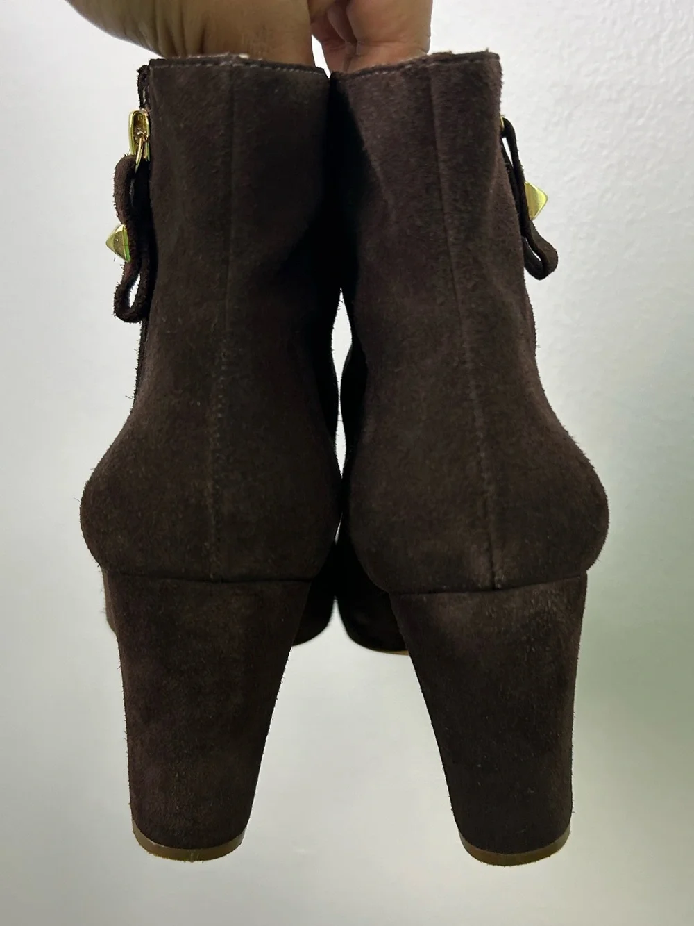 Kate spade New York Suede Ankle Boots Size 8.5M chocolate‎ Brown